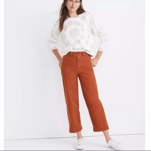 NWOT Madewell Slim Emmet Wide Leg Crop Corduroy pants